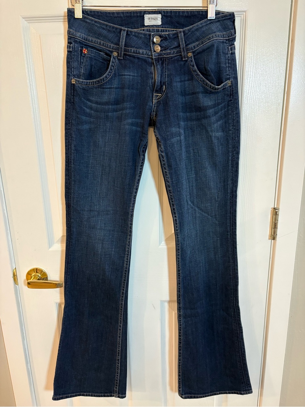 Hudson Signature Bootcut Jeans Women’s Made in USA Dark Wash Stretch Denim Size